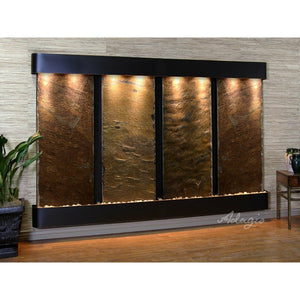 Adagio Regal Falls 10ft Wide 4 panel - Indoor Wall Fountain - Majestic Fountains