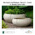 Rib Vault Low Planters - Set of 2 - Cream in Glazed Terra Cotta By Campania - Majestic Fountains and More