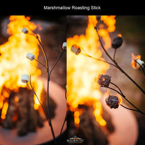 Third Rock Wood Burning and Gas Fire Pit - by Fire Pit Art - Majestic Fountains