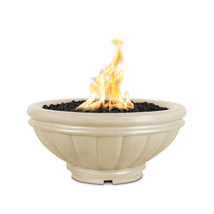 TOP Fires Roma Round Fire Bowl in GFRC Concrete by The Outdoor Plus - Majestic Fountains