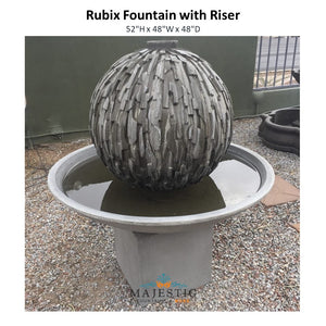 Rubix Fountain with Riser - Majestic Fountains and More