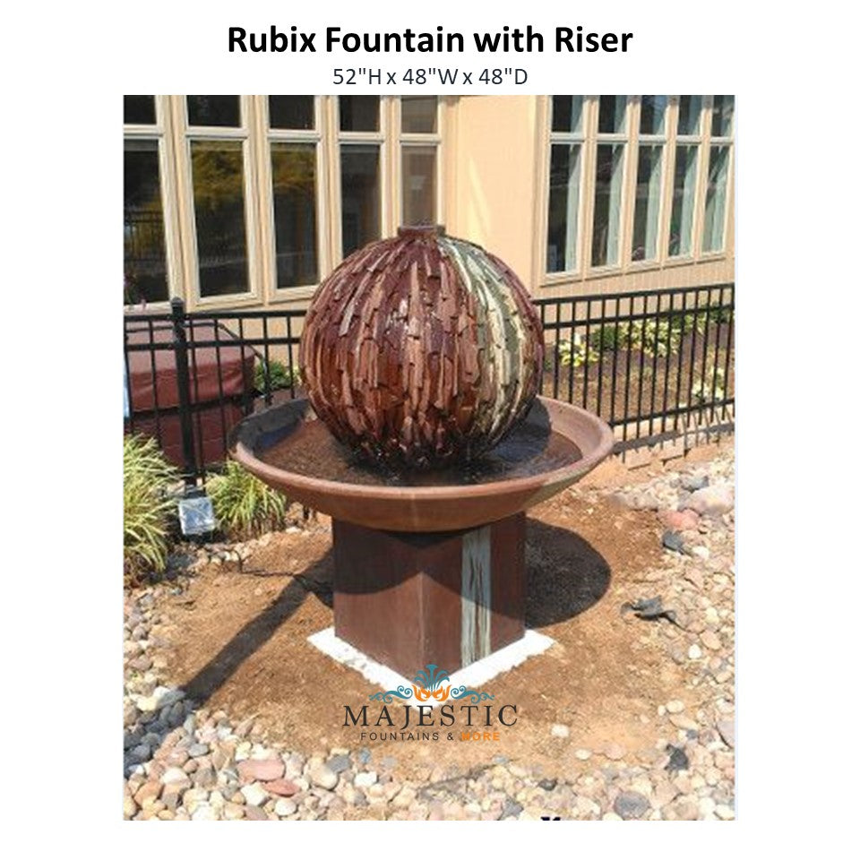 Rubix Fountain with Riser - Majestic Fountains