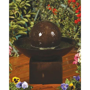 Small Wok Fountain With Pedestal Fountain - Outdoor Fountain - Majestic Fountains