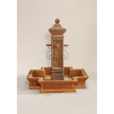 Giannini Garden San Martino Concrete  Outdoor Courtyard Fountain With Basin - 1568 - Majestic Fountains
