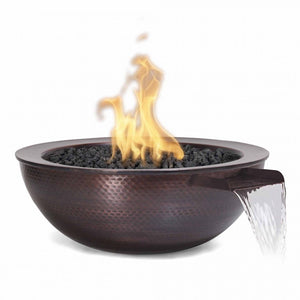 TOP Fires Sedona Fire & Water Bowl in Copper by The Outdoor Plus - Majestic Fountains