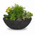 TOP Fires Sedona Wood Grain Planter Bowl in GFRC Concrete by The Outdoor Plus - Majestic Fountains