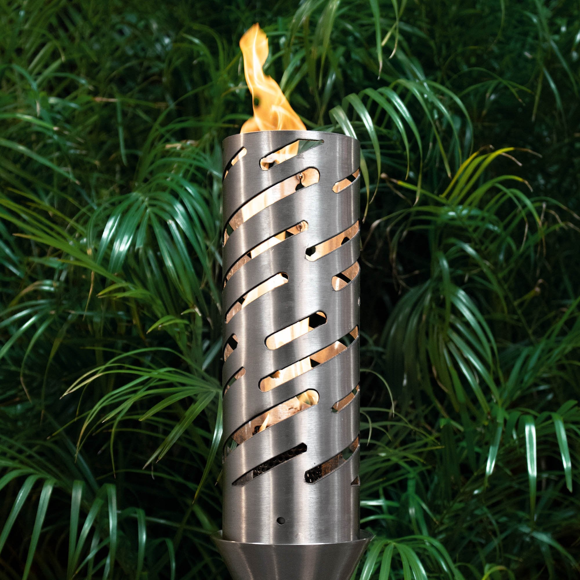 TOP FIRES SHOOTING STAR Fire Torch 14" in Stainless Steel - Majestic Fountains