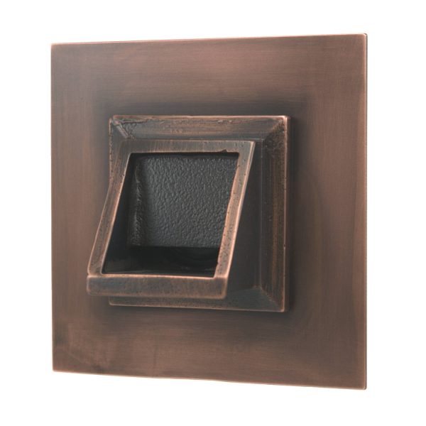 Short Square Scupper with Square Backplate - Majestic Fountains