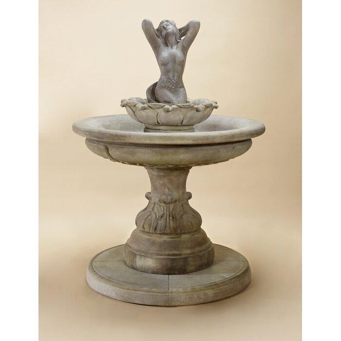 Sirena Concrete Mermaid Outdoor Garden Fountain - Majestic Fountains