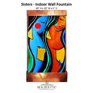 Harvey Gallery Sisters - Indoor Wall Fountain - Majestic Fountains