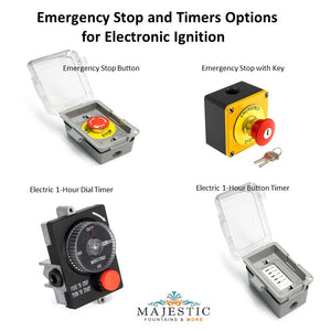 The Outdoor Plus Emergency Stop and Timers Options for Electronic Ignition   Majestic Fountains