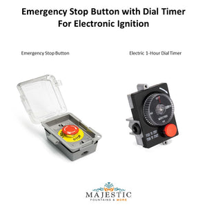 The Outdoor Plus Emergency Stop Button with Dial Timer For Electronic Ignition  MajesticFountains.com
