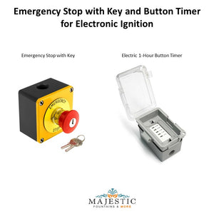The Outdoor Plus Emergency Stop with Key with Button Timer For Electronic Ignition  MajesticFountains.com