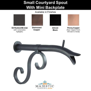 Courtyard Spout – Small with Mini Backplate - Majestic Fountains & More