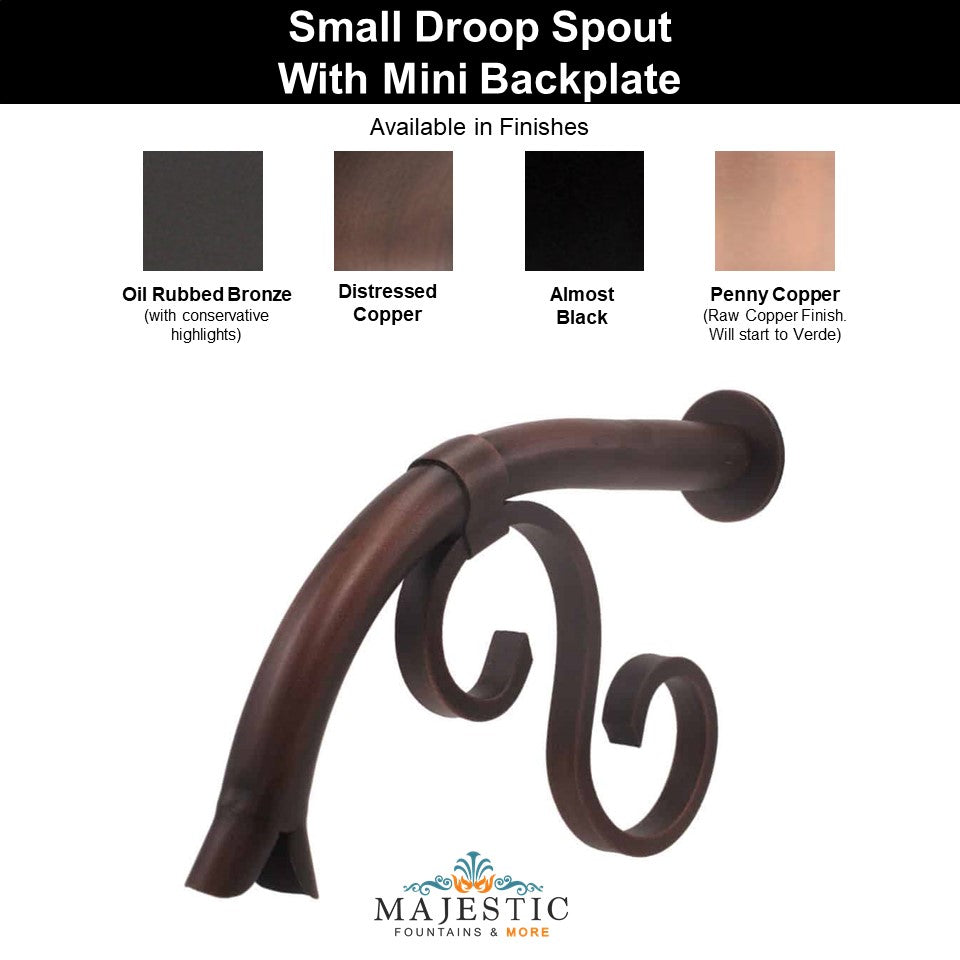 Droop Spout – Small with Mini Backplate