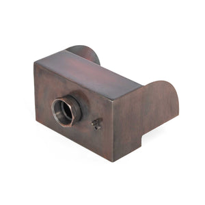 The Outdoor Plus Smooth Flow Radius Scupper - in Copper - Majestic Fountains