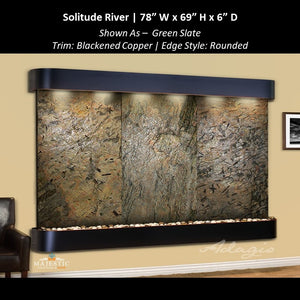 Adagio Solitude River 69"H x 78"W - Indoor Wall Fountain - Majestic Fountains