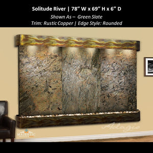 Adagio Solitude River 69"H x 78"W - Indoor Wall Fountain - Majestic Fountains