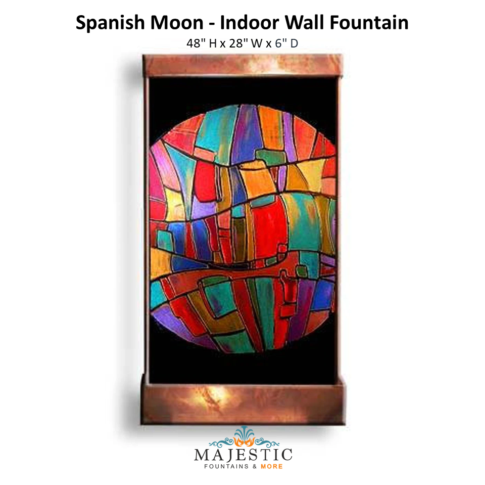 Harvey Gallery Spanish Moon - Indoor Wall Fountain - Majestic Fountains