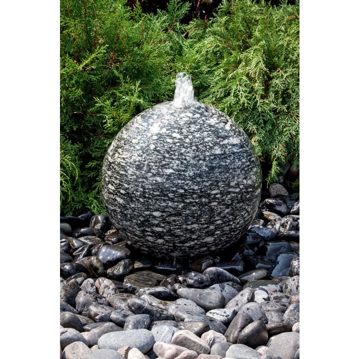 Speckled Granite  - Sphere Fountain Kit - Choose from  multiple sizes - Majestic Fountains