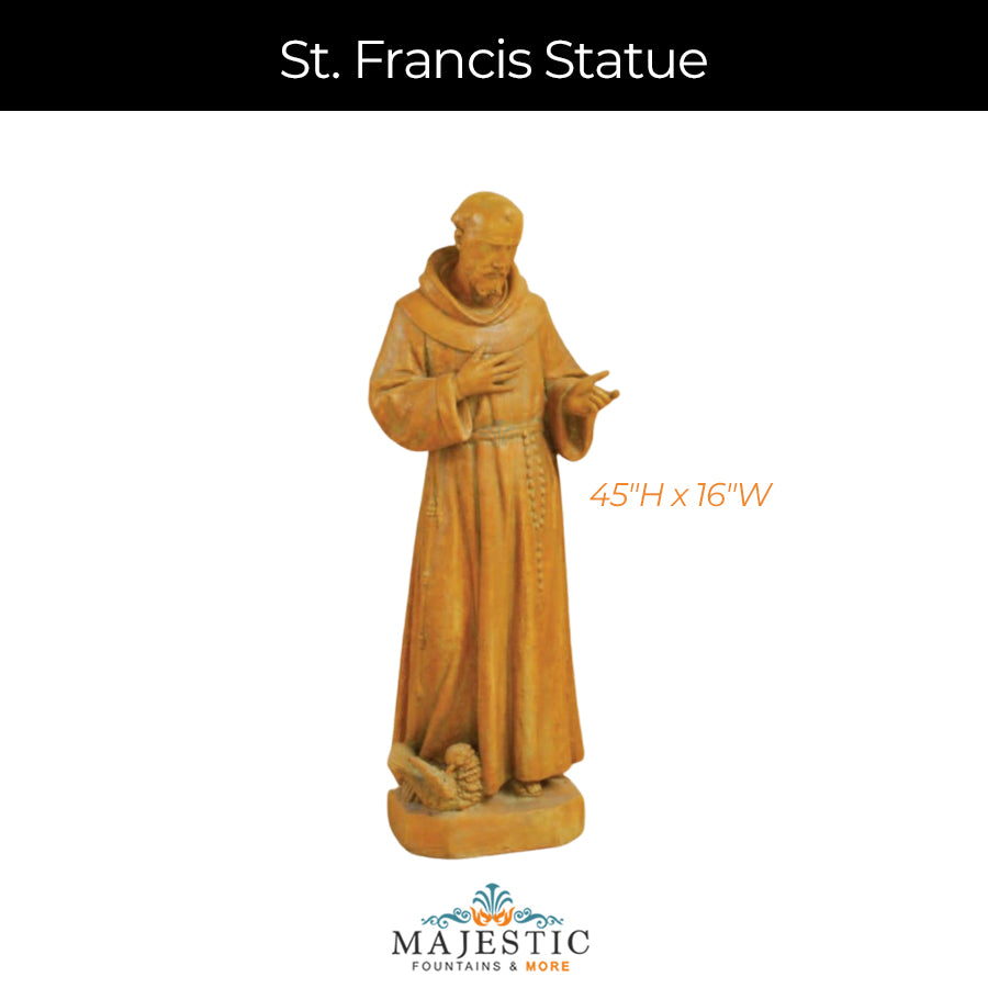 8044-St. Francis Statue-Majestic Fountains and More