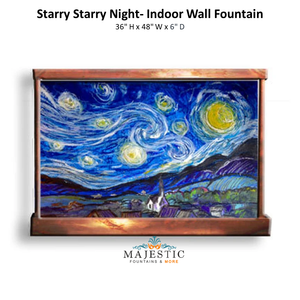 Harvey Gallery Starry Starry Night - Indoor Wall Fountain - Majestic Fountains
