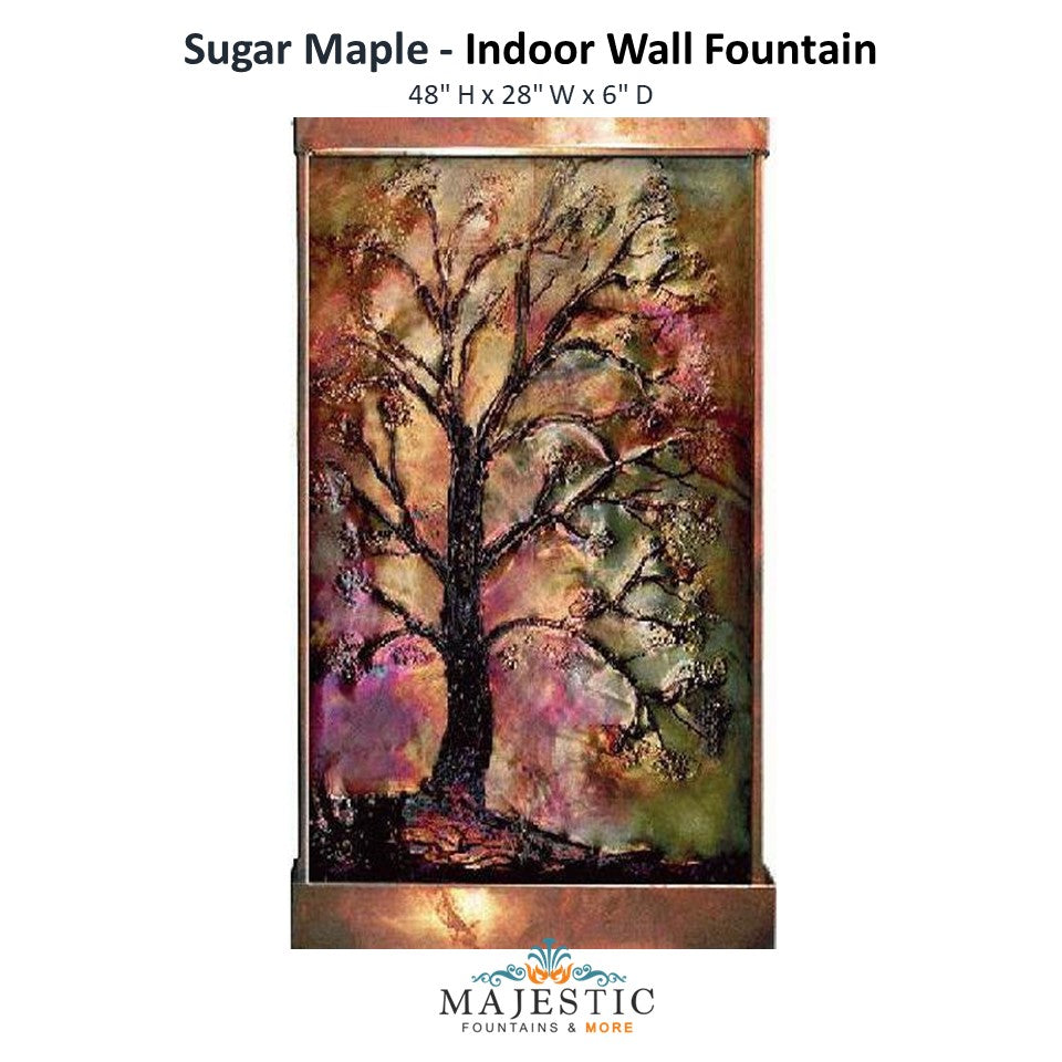 Harvey Gallery Sugar Maple (Standard Size)-Indoor Wall Fountain - Majestic Fountains