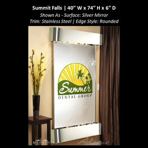 Adagio Summit Falls 74"H x 40"W - Indoor Wall Fountain - Majestic Fountains
