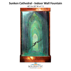 Harvey Gallery Sunken Cathedral - Indoor Wall Fountain - Majestic Fountains
