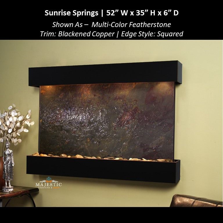 Adagio Sunrise Springs 35"H x 52"W - Indoor Wall Fountain - Majestic Fountains