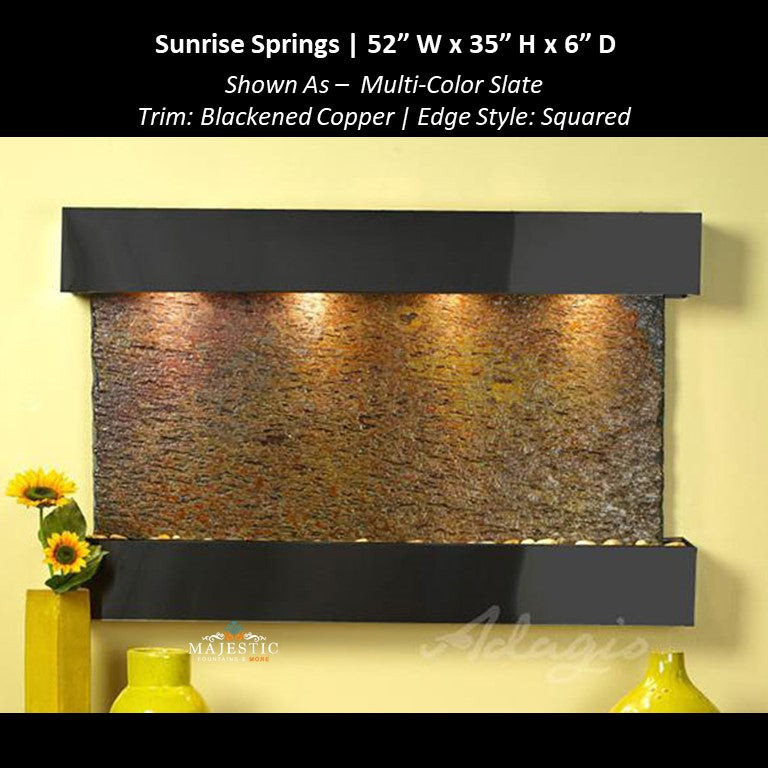 Adagio Sunrise Springs 35"H x 52"W - Indoor Wall Fountain - Majestic Fountains