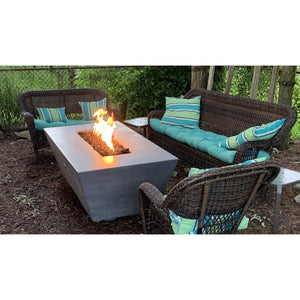 TOP Fires Angelus Rectangle Fire Pit in GFRC Concrete Fire Pit by The Outdoor Plus - Majestic Fountains