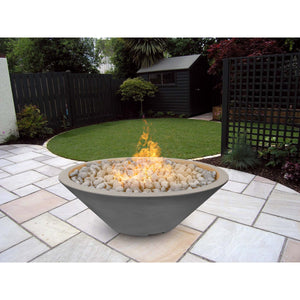 TOP Fires Cazo Fire Pit - No Ledge - in GFRC concrete by The Outdoor Plus - Majestic Fountains