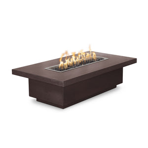 The Outdoor Plus Fremont 15" Tall Rectangle Fire Pit in Powder Coated Steel-Majestic Fountains and More