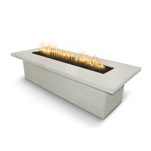 TOP Fires Newport Rectangle Fire Pit in GFRC Concrete Fire Pit by The Outdoor Plus - Majestic Fountains