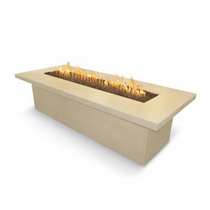 TOP Fires Newport Rectangle Fire Pit in GFRC Concrete Fire Pit by The Outdoor Plus - Majestic Fountains