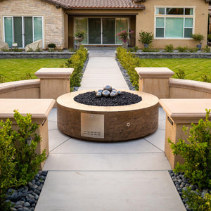 TOP Fires Florence Fire Pit in GFRC Concrete by The Outdoor Plus - Majestic Fountains