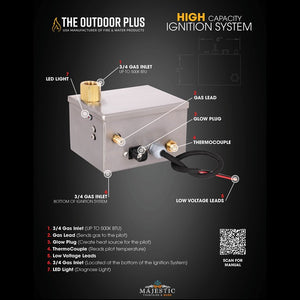 High Capacity 510K BTU – Electronic Ignition System by The Outdoor Plus - Majestic Fountains