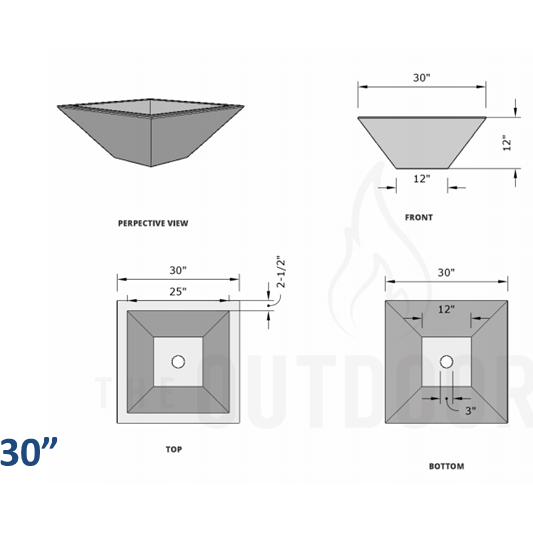 TOP Fires Maya Planter Bowl in GFRC by The Outdoor Plus - Majestic Fountains