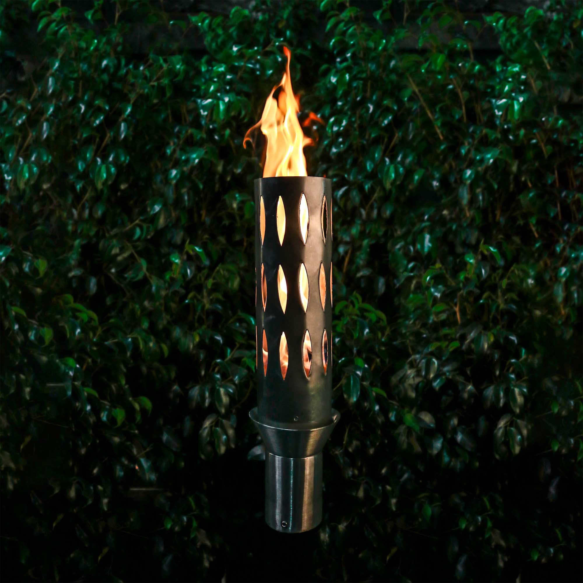 TOP FIRES ELLIPSE Fire Torch 14" in Stainless Steel - Majestic Fountains