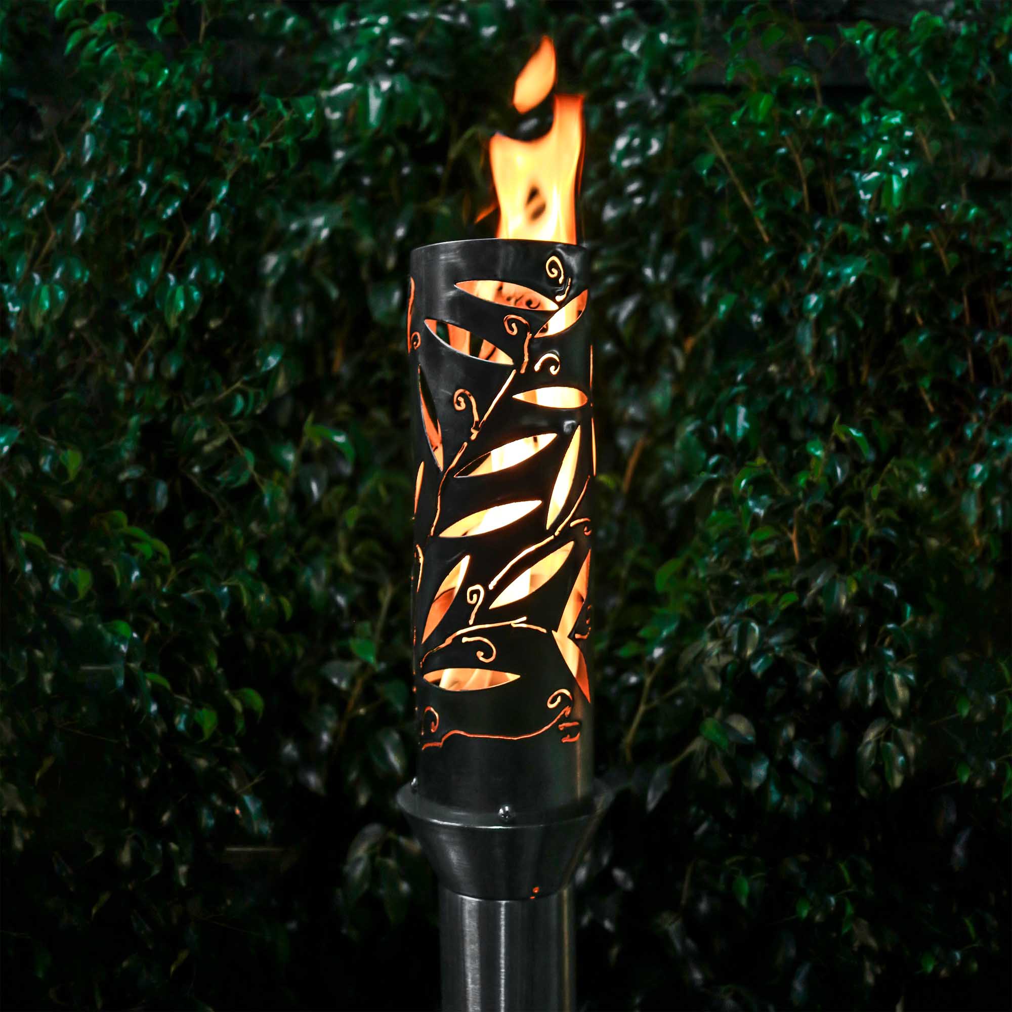 TOP FIRES HAVANA Fire Torch 14" in Stainless Steel - Majestic Fountains