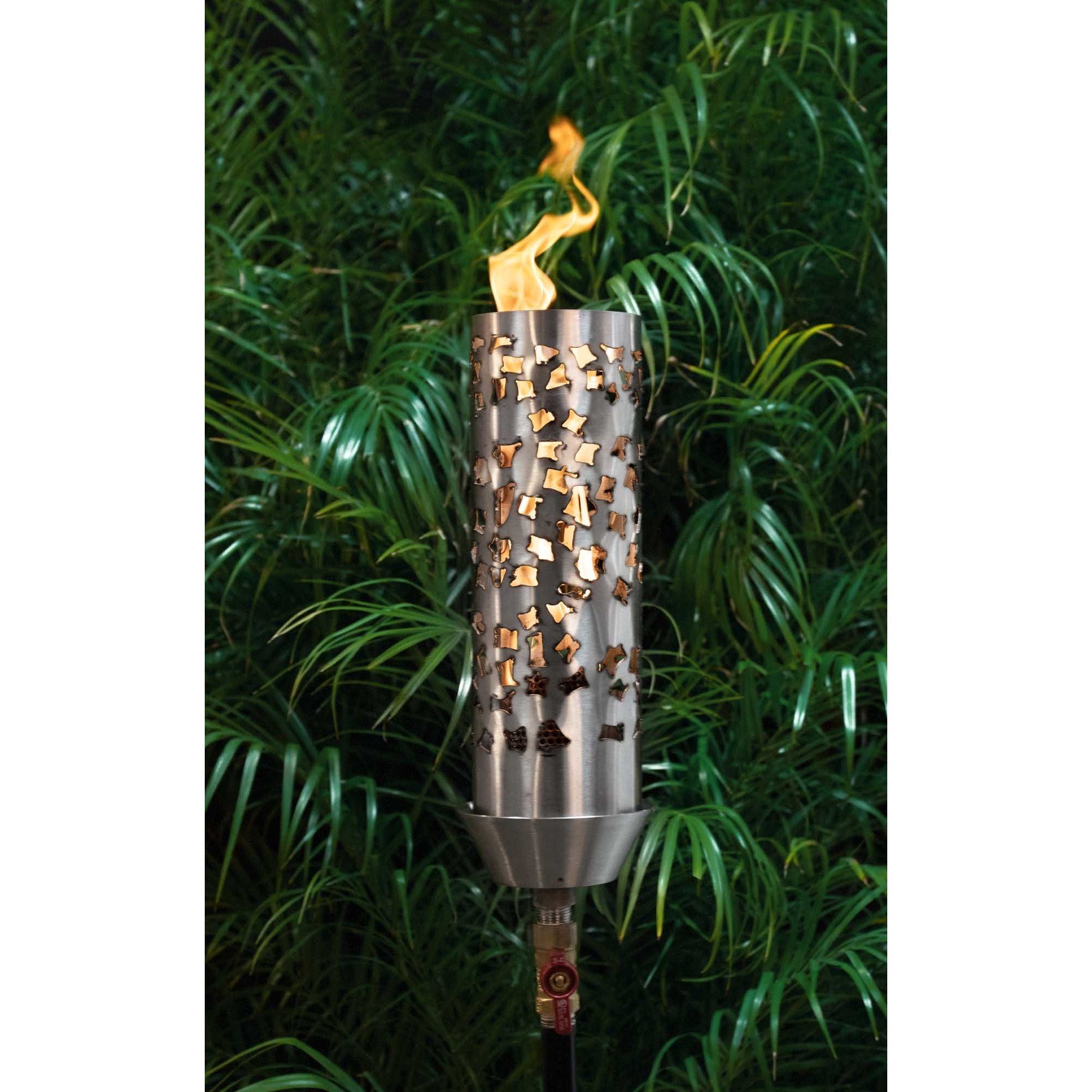 TOP FIRES SHOTGUN BLAST Fire Torch 14" in Stainless Steel - Majestic Fountains
