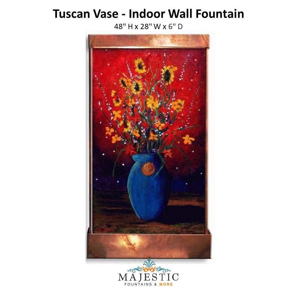 Harvey Gallery Tuscan Vase - Indoor Wall Fountain - Majestic Fountains