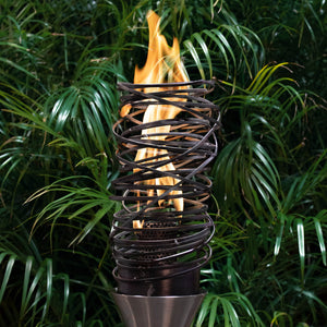 TOP FIRES TANGLED Fire Torch 14" in Stainless Steel - Majestic Fountains