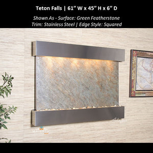 Adagio Teton Falls 45"H x 61"W- Indoor Wall Fountain - Majestic Fountains