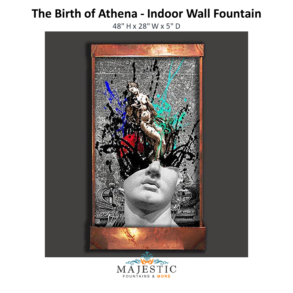 Harvey Gallery The Birth of Athena - Indoor Wall Fountain - Majestic Fountains