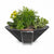 The Outdoor Plus-Cazo-Wood-Grain-Planter-Water-Bowl-Ebony-Majestic Fountains and More