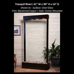 Adagio Tranquil River - Center Mounted 90"H x 41"W - Indoor Floor Fountain - Majestic Fountains