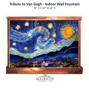 Harvey Gallery Tribute to Van Gogh - Indoor Wall Fountain - Majestic Fountains