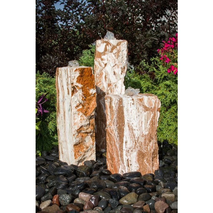 Triple Grand Canyon Red Onyx-Complete fountain kit - Majestic Fountains
